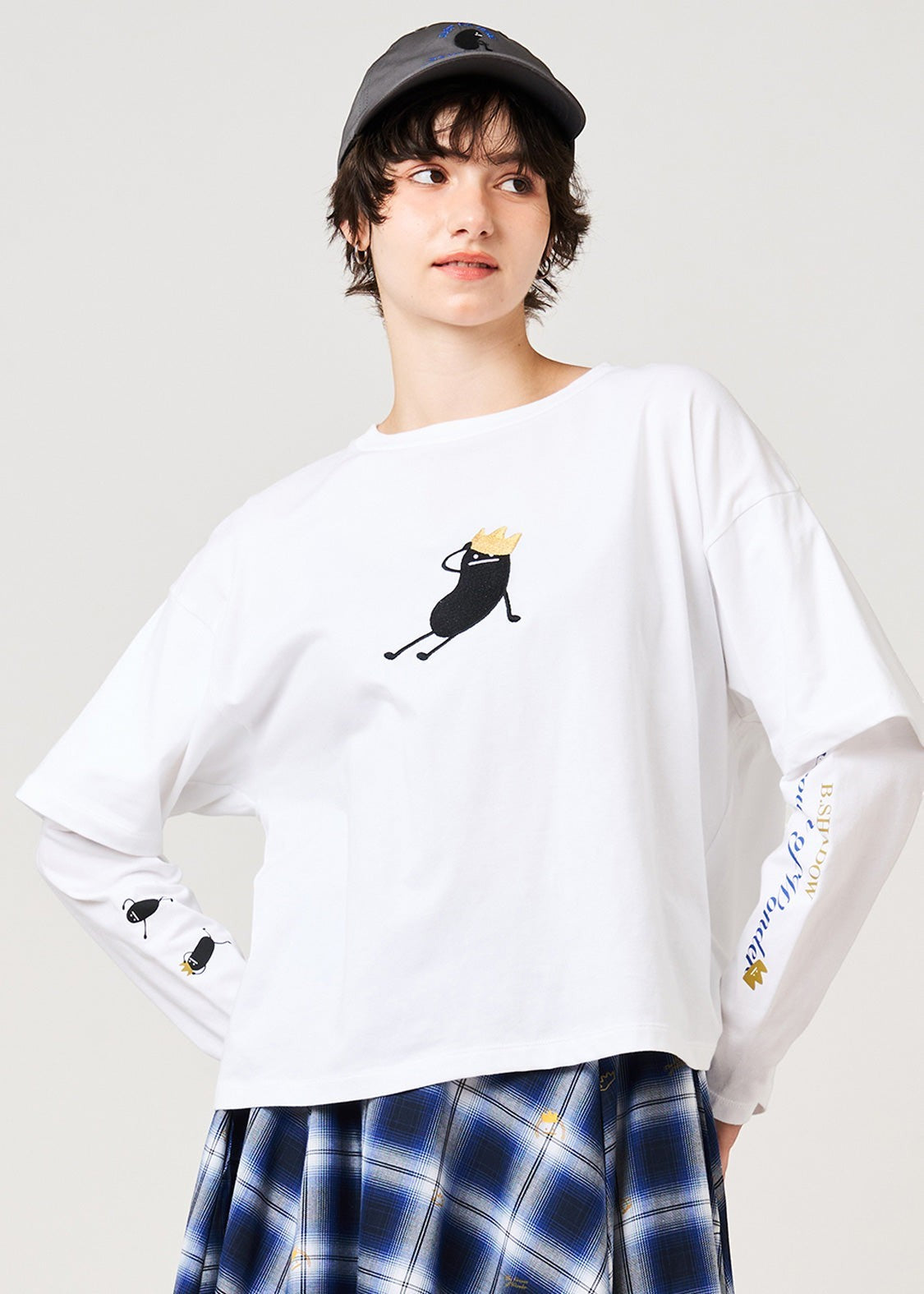 Beautiful Shadow Crown | Layered Sleeve Long-Sleeve T-Shirt