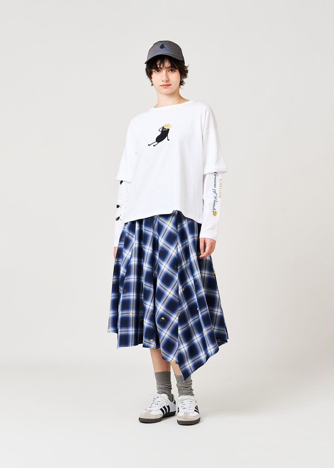 Beautiful Shadow Crown | Layered Sleeve Long-Sleeve T-Shirt