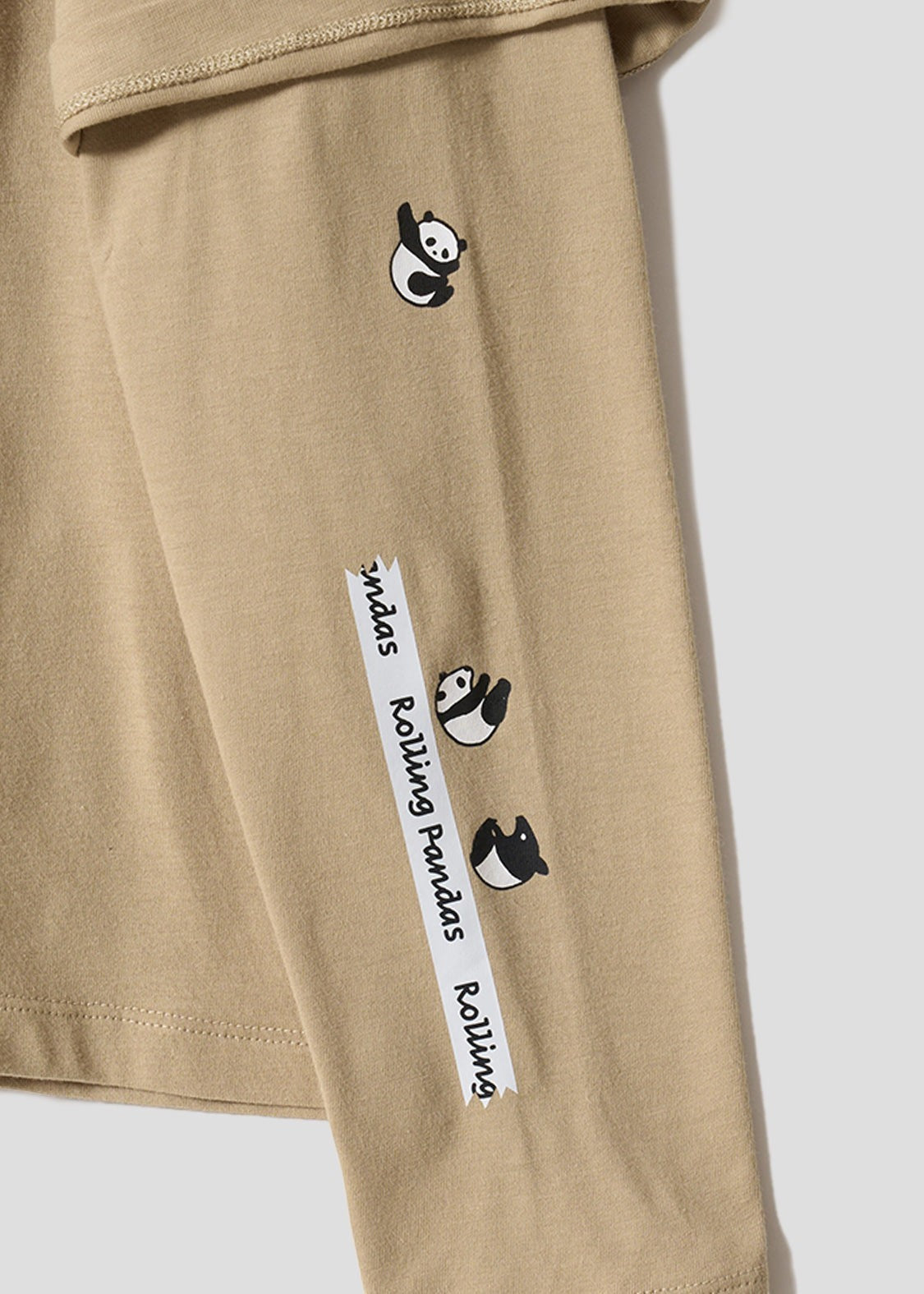 Rolling Pandas Library | Layered Sleeve Long-Sleeve T-Shirt