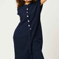 French Sleeve Shirt One-Piece (Shimaenaga)