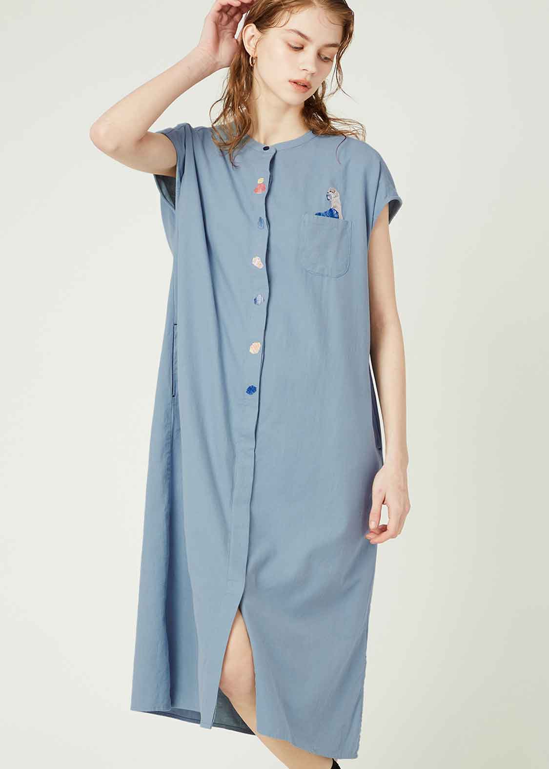 French Sleeve Shirt One-Piece (Otters)