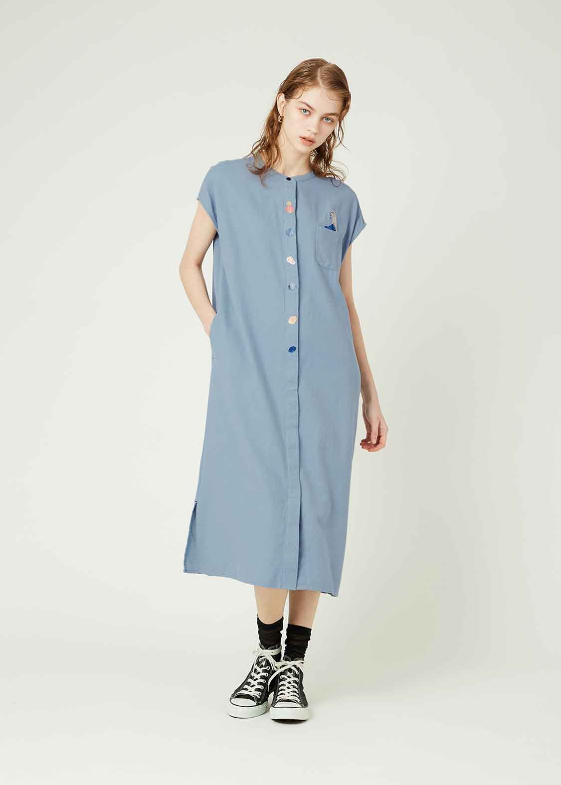 French Sleeve Shirt One-Piece (Otters)