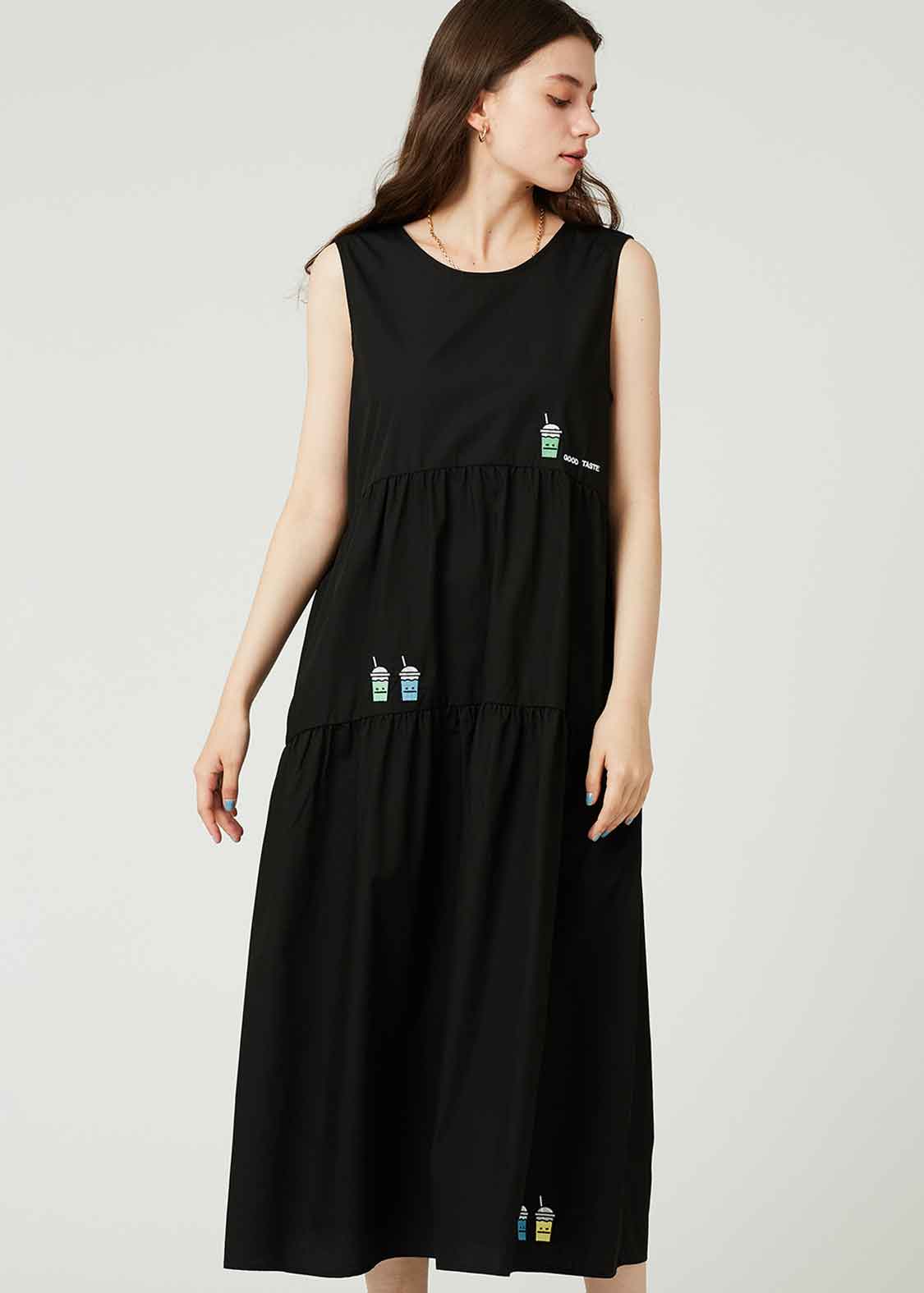 Tiered Sleeveless One-Piece (Beautiful Shadow Drink)