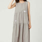 Tiered Sleeveless One-Piece (Shimaenaga)