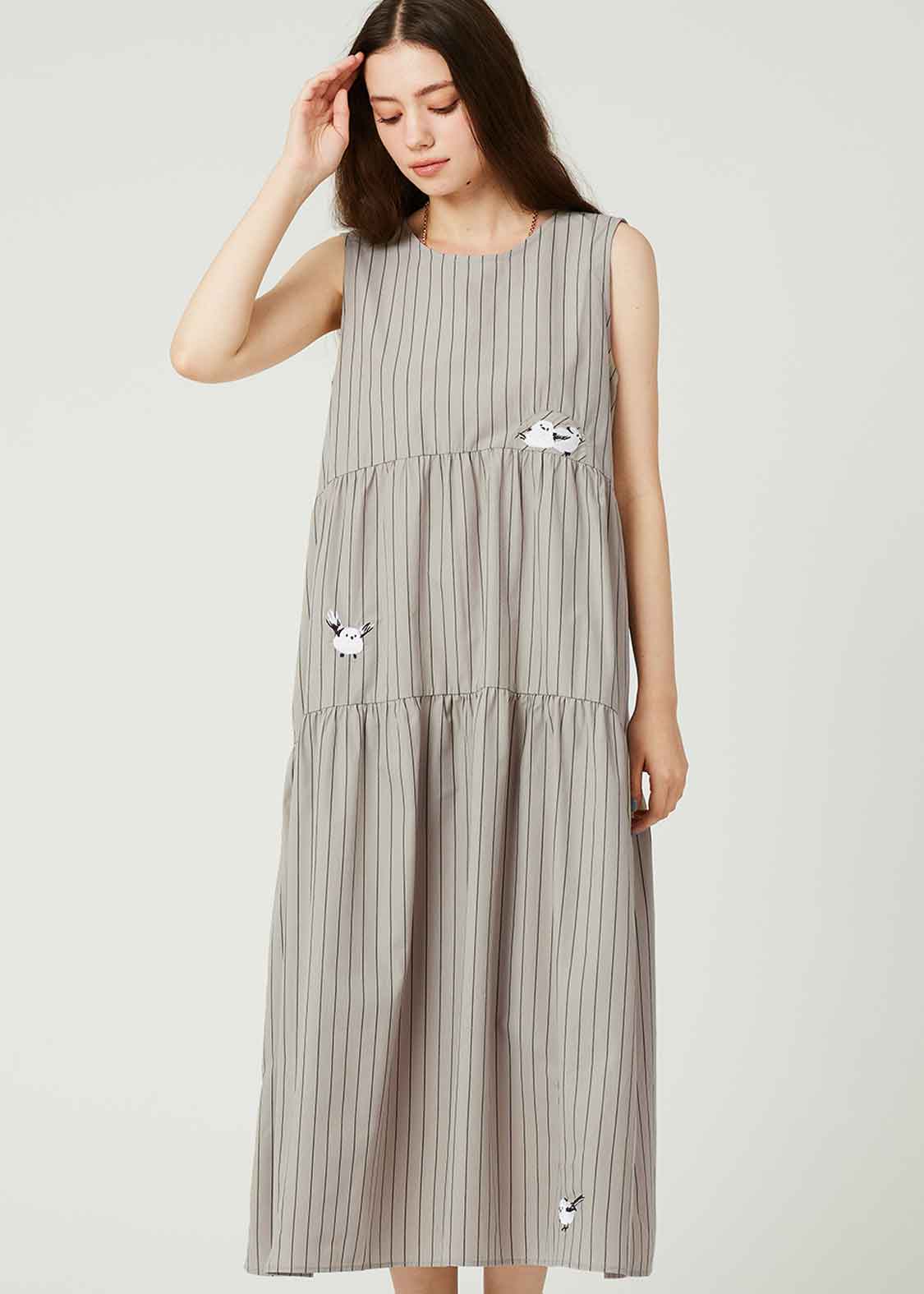 Tiered Sleeveless One-Piece (Shimaenaga)