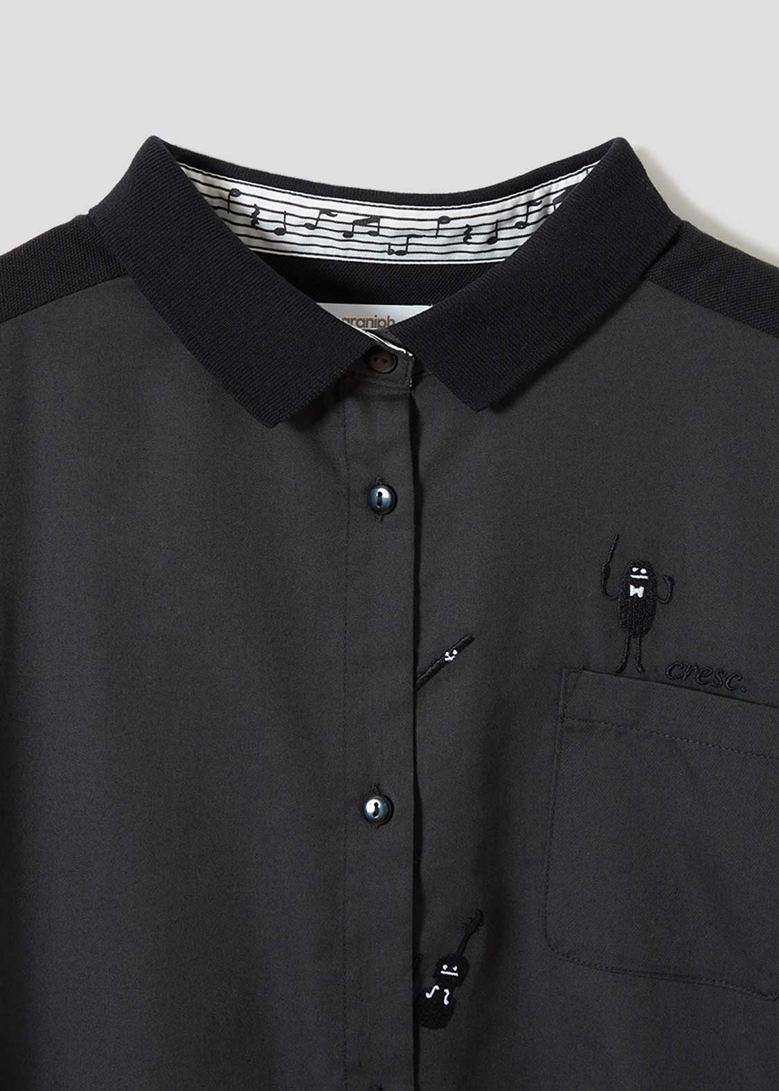 Pique Combi Short Sleeve One-Piece (Beautiful Shadow Orchestra)