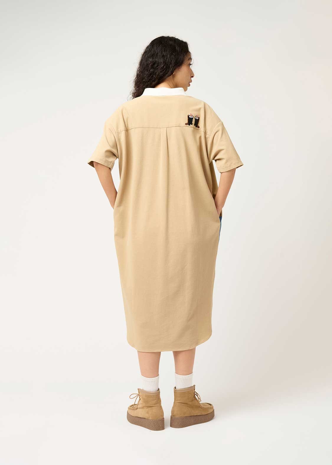 Pique Combi Short Sleeve One-Piece (Ikaku Nanikore)