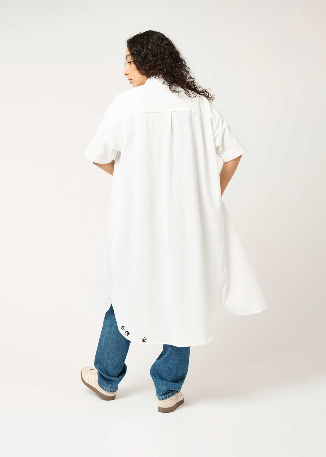 Pique Combi Short Sleeve One-Piece (Rolling Pandas Cafe)