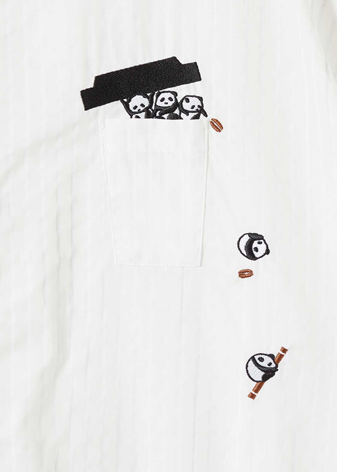 Pique Combi Short Sleeve One-Piece (Rolling Pandas Cafe)