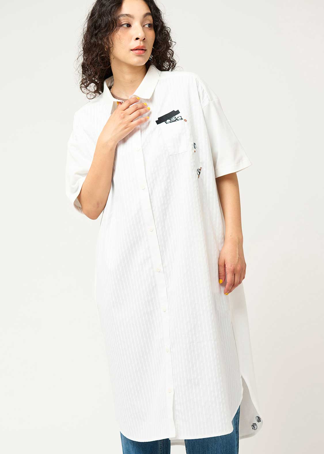 Pique Combi Short Sleeve One-Piece (Rolling Pandas Cafe)