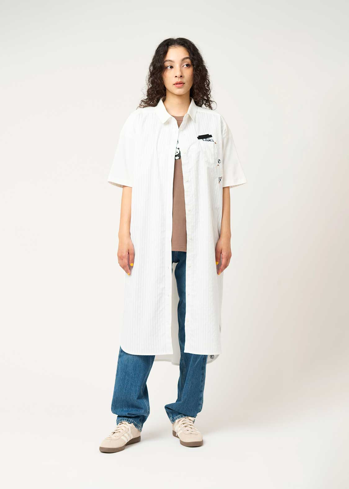 Pique Combi Short Sleeve One-Piece (Rolling Pandas Cafe)