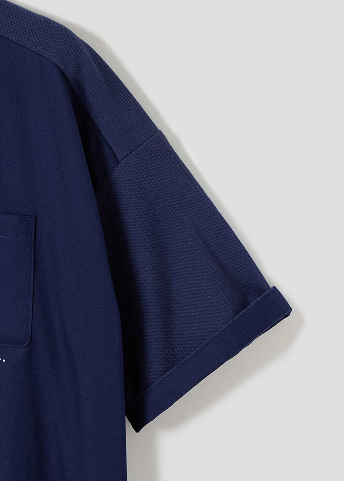 Pique Combi Short Sleeve One-Piece (Shimaenaga)