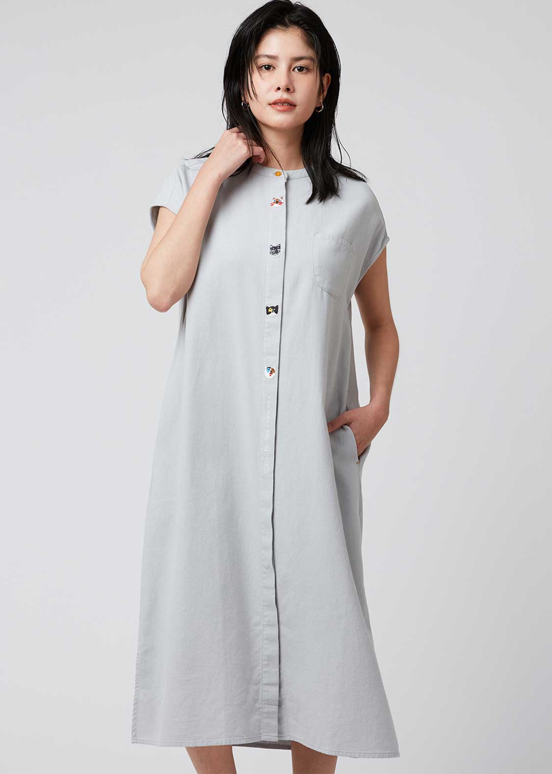 French Sleeve Shirt One-Piece (THE FOUR CATS Face)