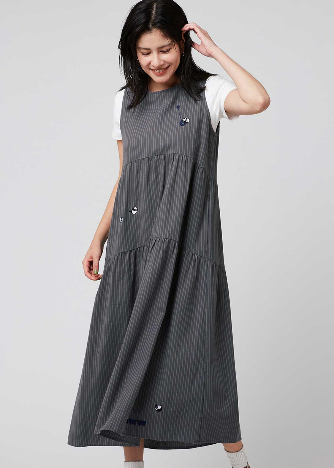 Tiered Sleeveless One-Piece (Rolling Pandas Factory)