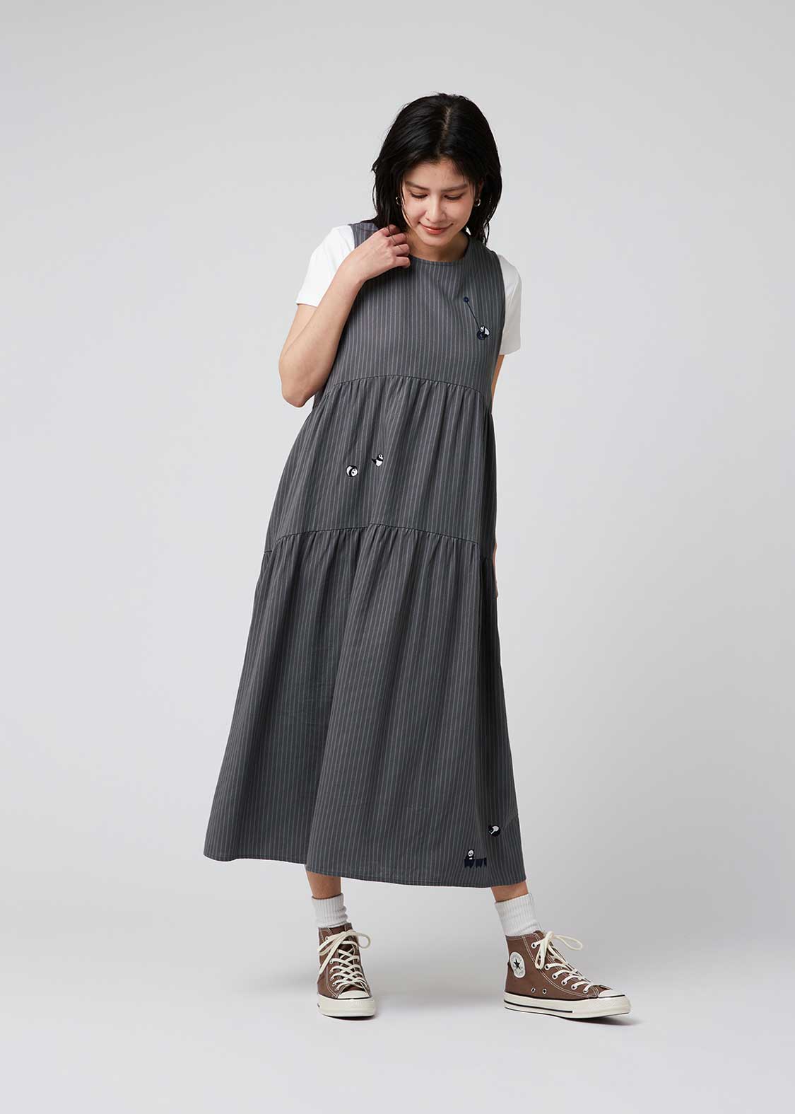 Tiered Sleeveless One-Piece (Rolling Pandas Factory)