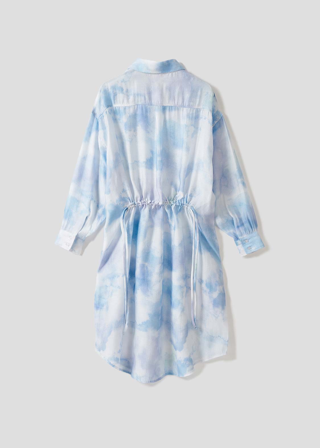 Long Sleeve Sheer Shirt One-Piece (Shimaenaga 2)