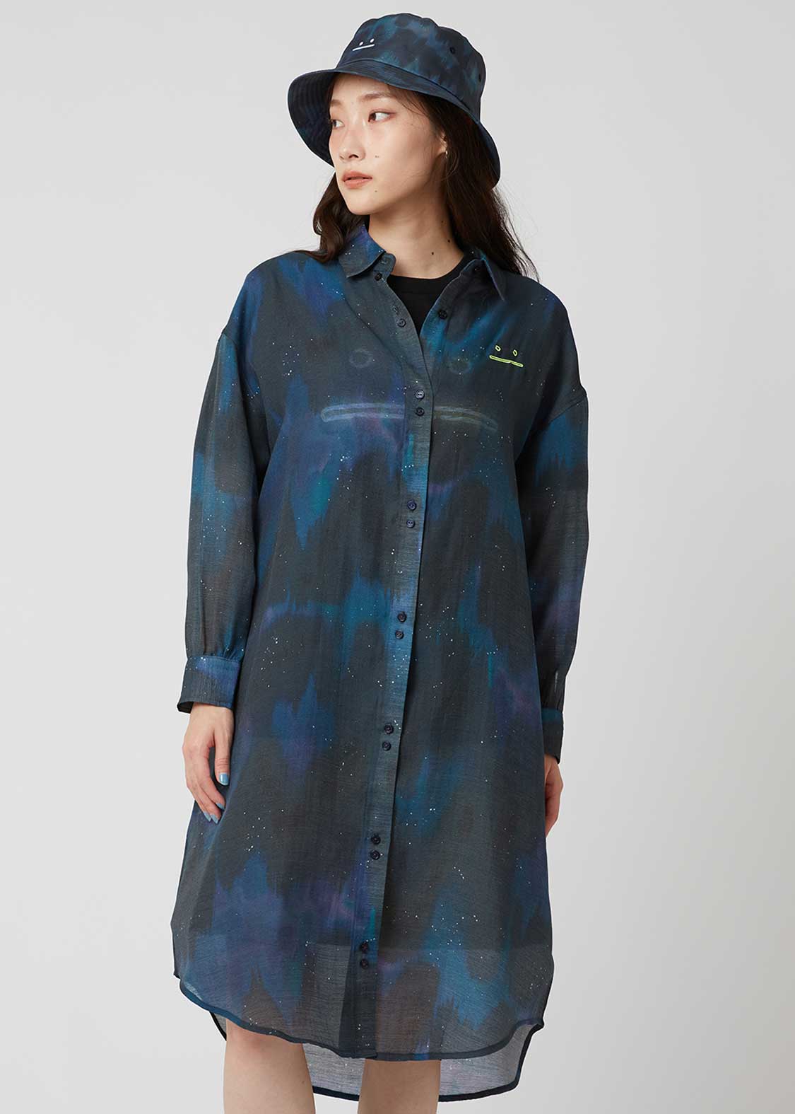 Long Sleeve Sheer Shirt One-Piece (Beautiful Shadow March)