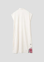 Rolling Pandas Hibiscus | Linen Touch Short Sleeve Shirt Dress