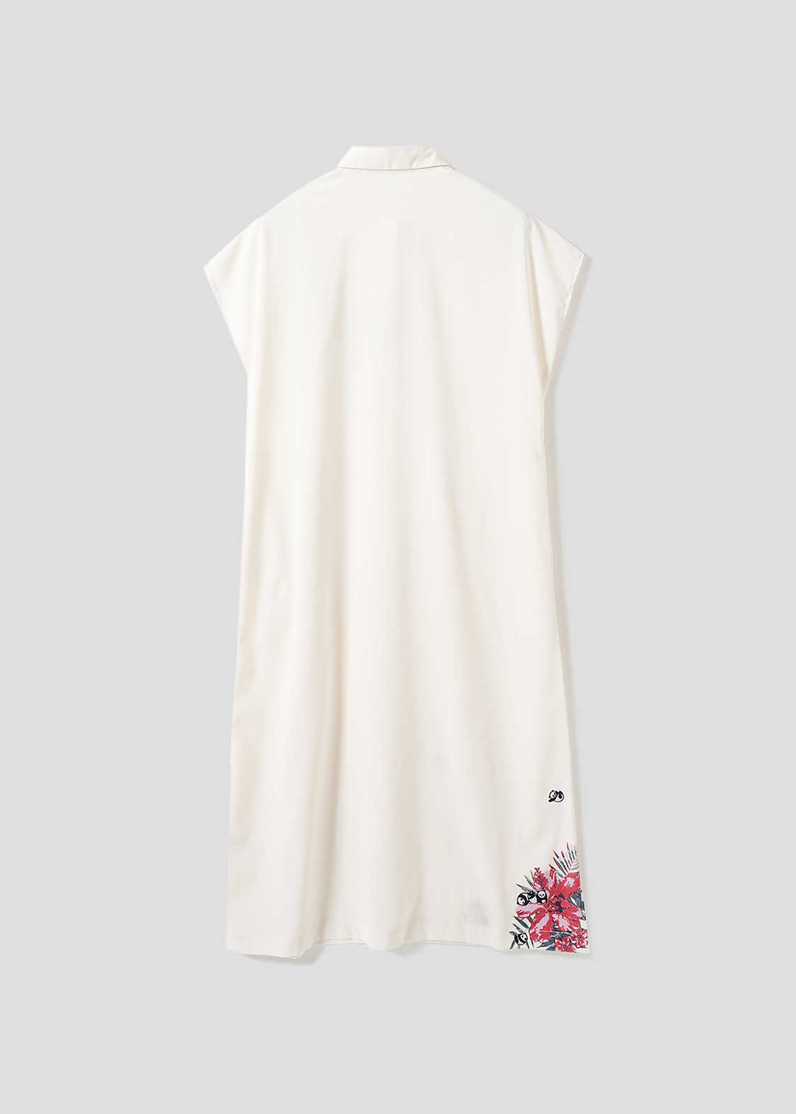 Rolling Pandas Hibiscus | Linen Touch Short Sleeve Shirt Dress