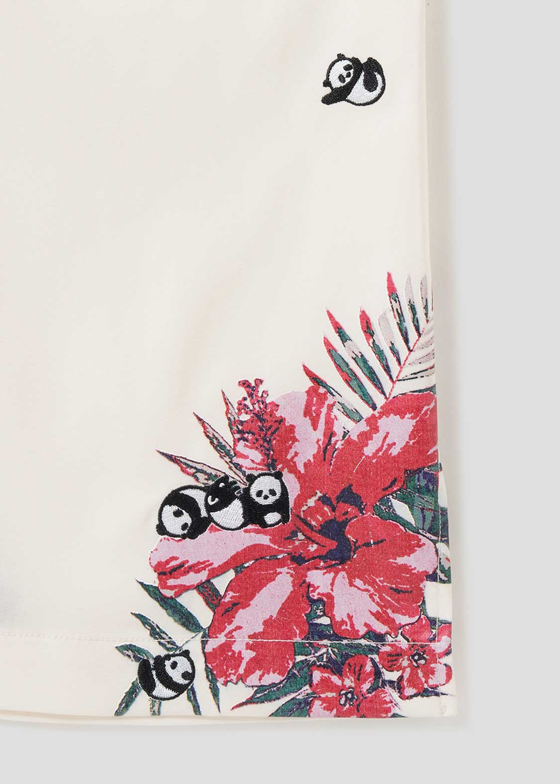 Rolling Pandas Hibiscus | Linen Touch Short Sleeve Shirt Dress