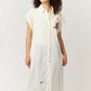 Rolling Pandas Hibiscus | Linen Touch Short Sleeve Shirt Dress