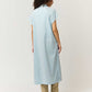 Shimaenaga | Linen Touch Short Sleeve Shirt Dress