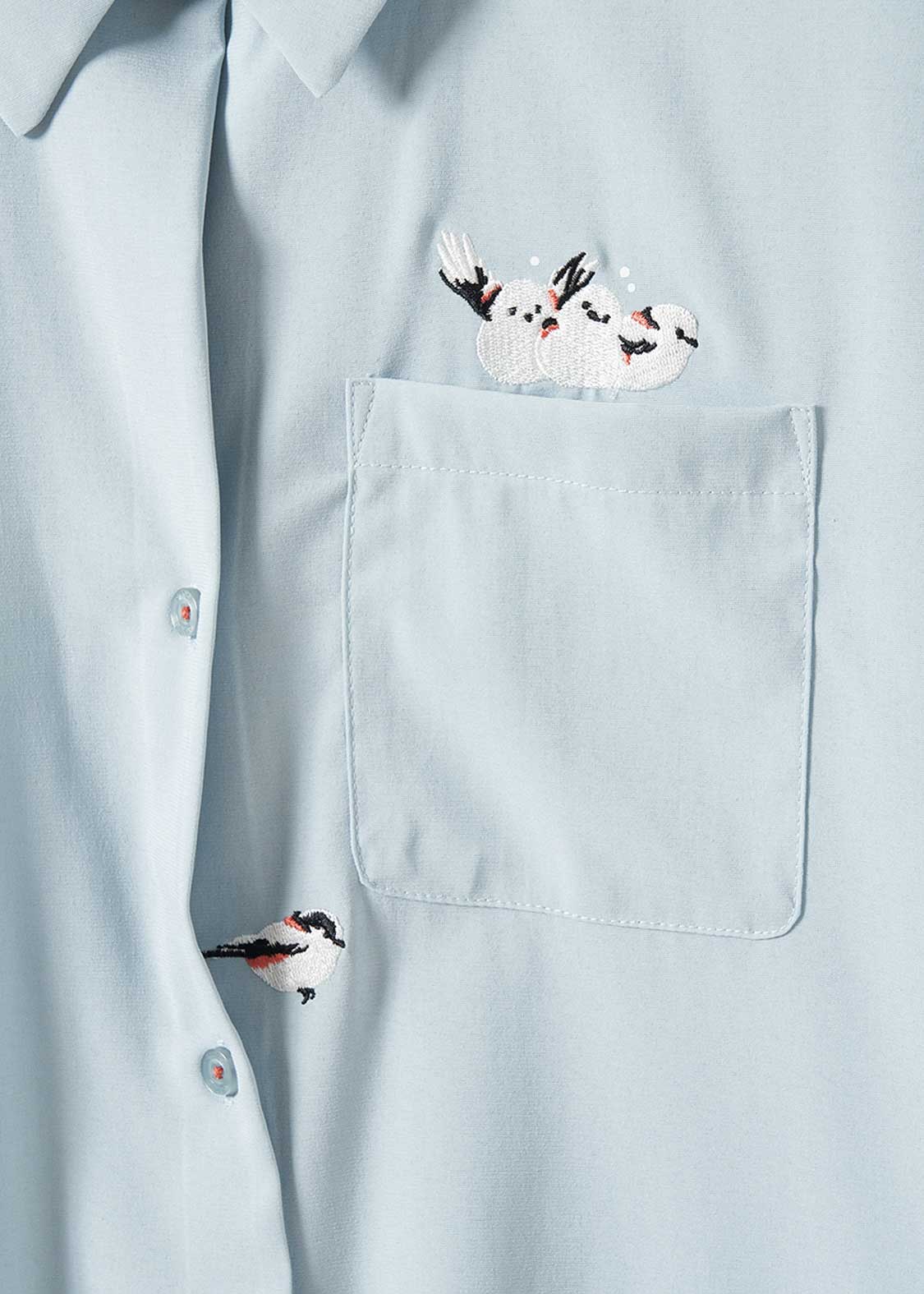 Shimaenaga | Linen Touch Short Sleeve Shirt Dress