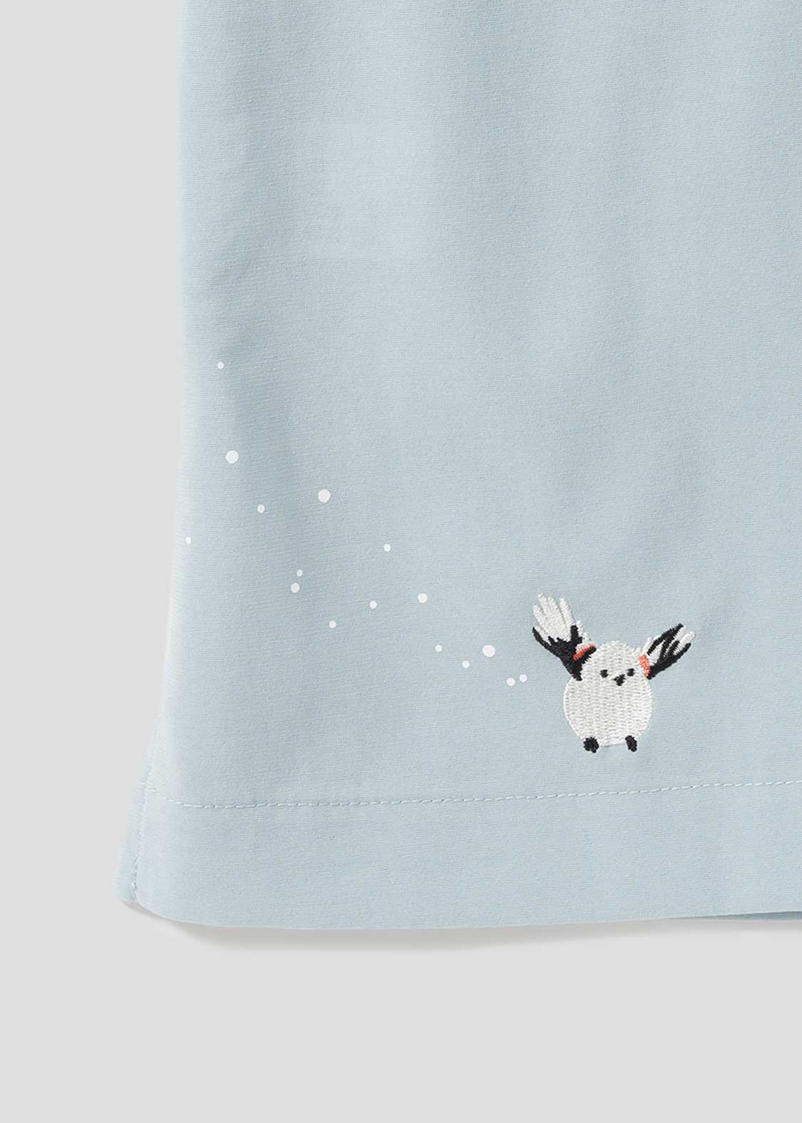 Shimaenaga | Linen Touch Short Sleeve Shirt Dress