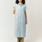 Shimaenaga | Linen Touch Short Sleeve Shirt Dress