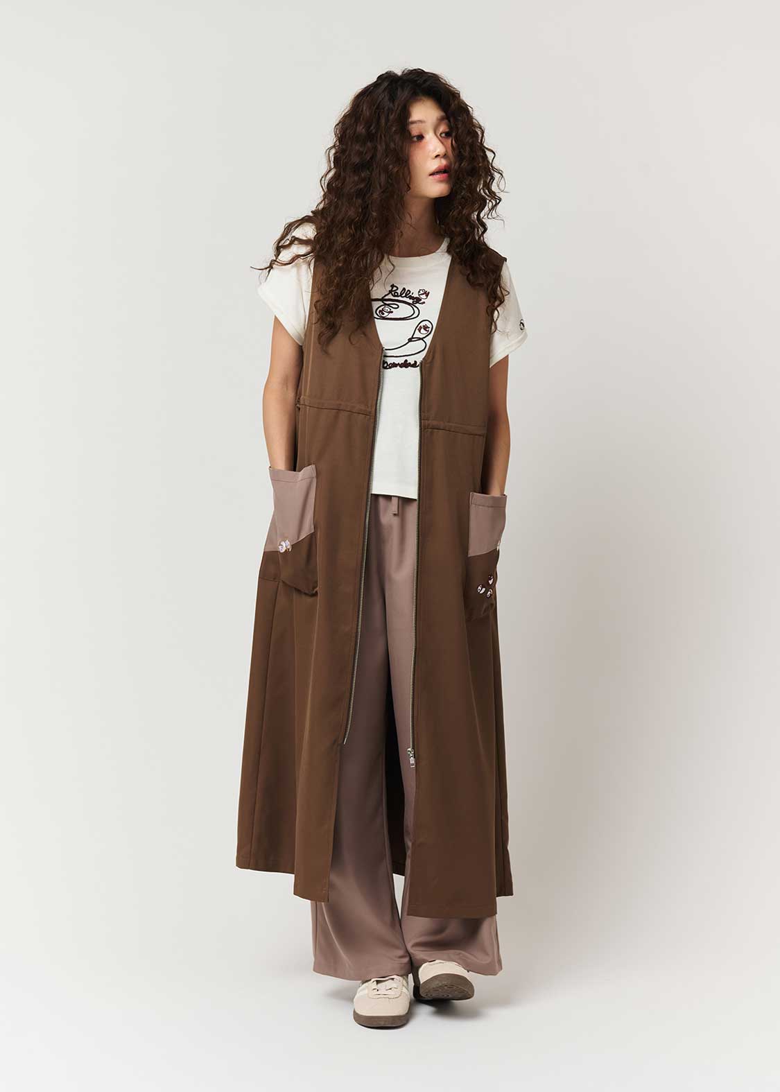 Rolling Pandas Tee 2 | Front Zip Dress