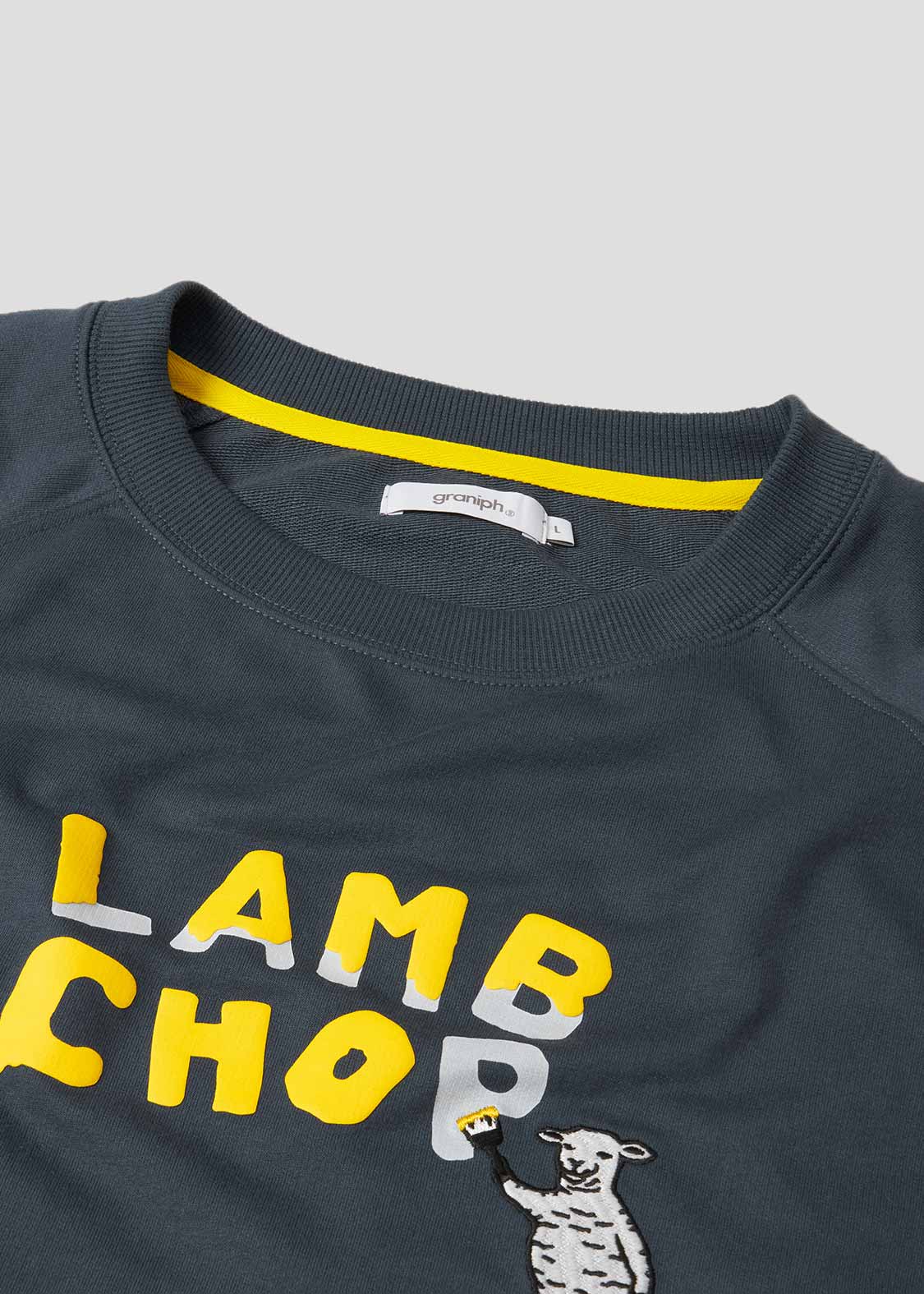 Cropped Raglan Short Sleeve Sweat (Lamb Chop)