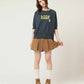 Cropped Raglan Short Sleeve Sweat (Lamb Chop)