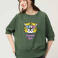 Cropped Raglan Short Sleeve Sweat (awesome tiger 3D glasses)