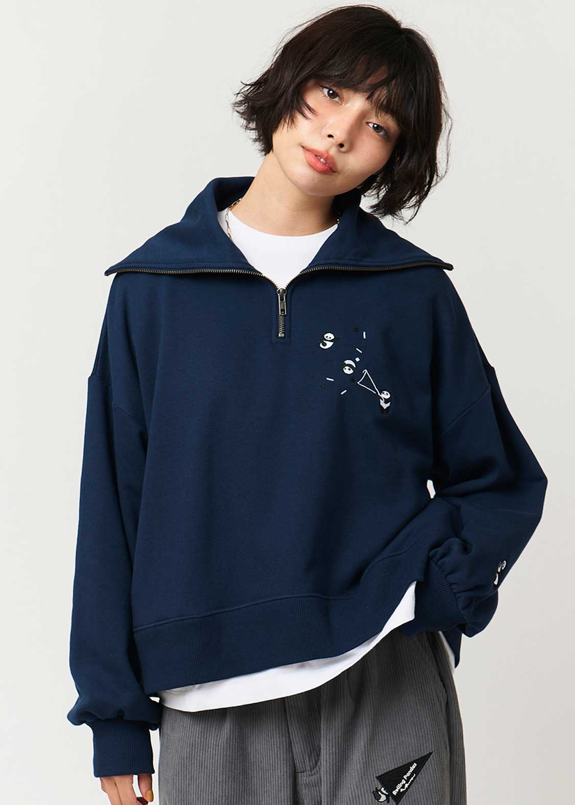 Rolling Pandas Party | Half-Zip Sweatshirt