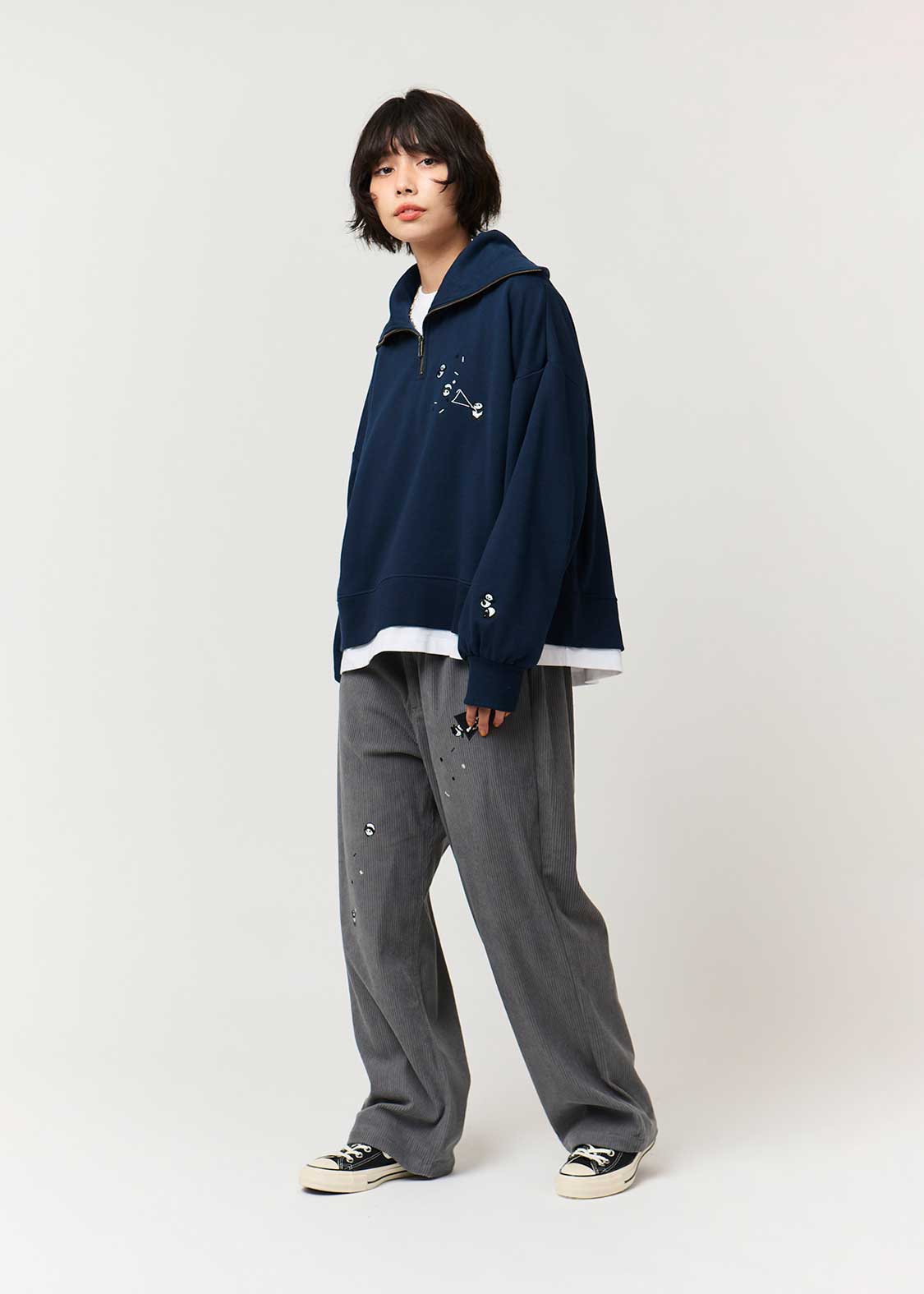 Rolling Pandas Party | Half-Zip Sweatshirt