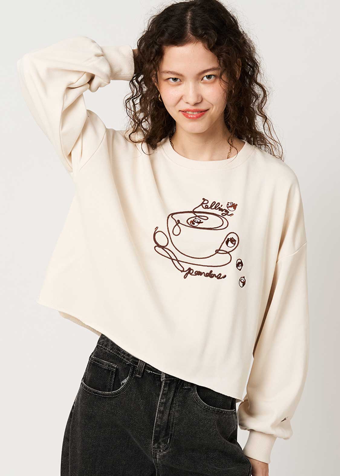 Rolling Pandas Tee | Cropped Fleece Sweatshirt