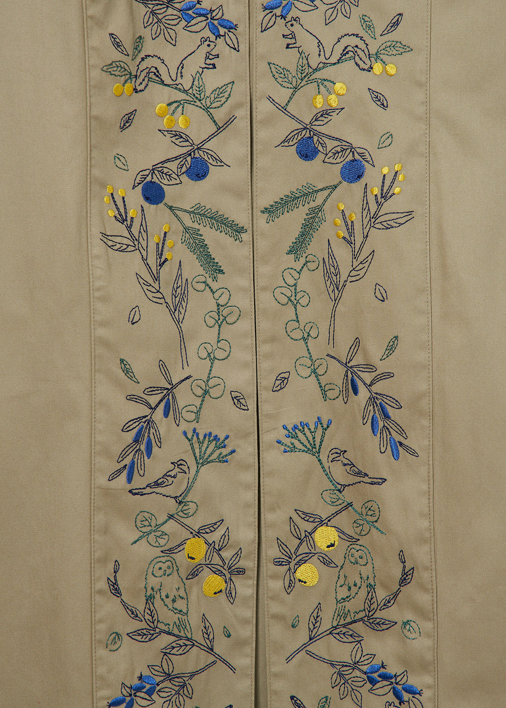 Embroidery Long Sleeve Gown (Warm Forest)