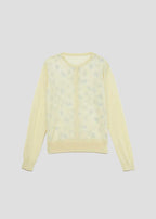 Sheer Long Sleeve Cardigan (Shimaenaga Flowers)