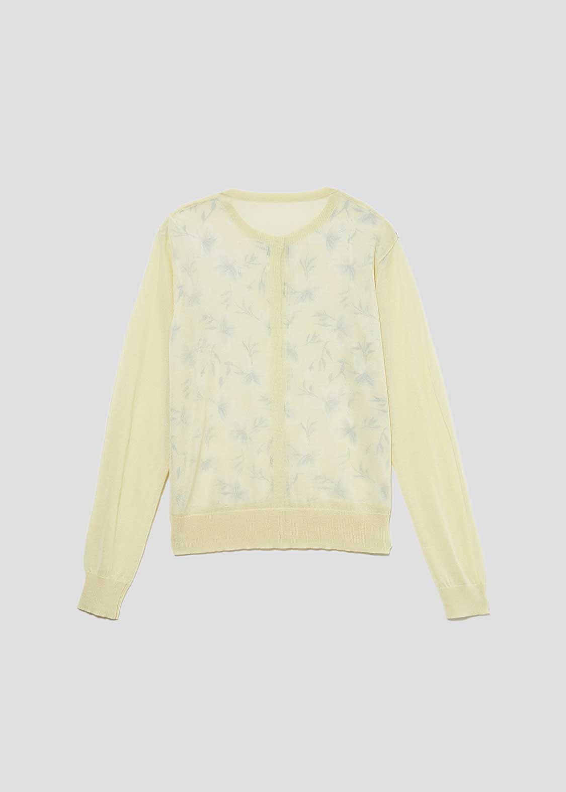 Sheer Long Sleeve Cardigan (Shimaenaga Flowers)