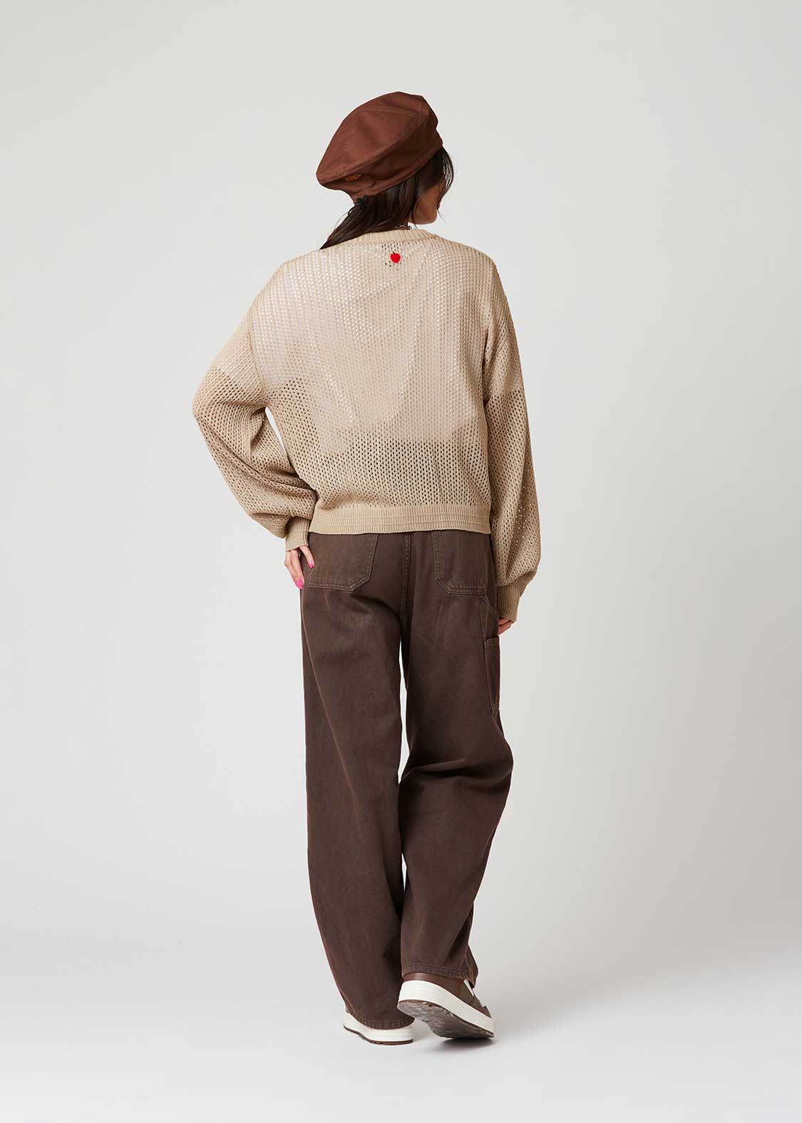 Mesh Knit Long Sleeve Cardigan (Ikaku Niterune)