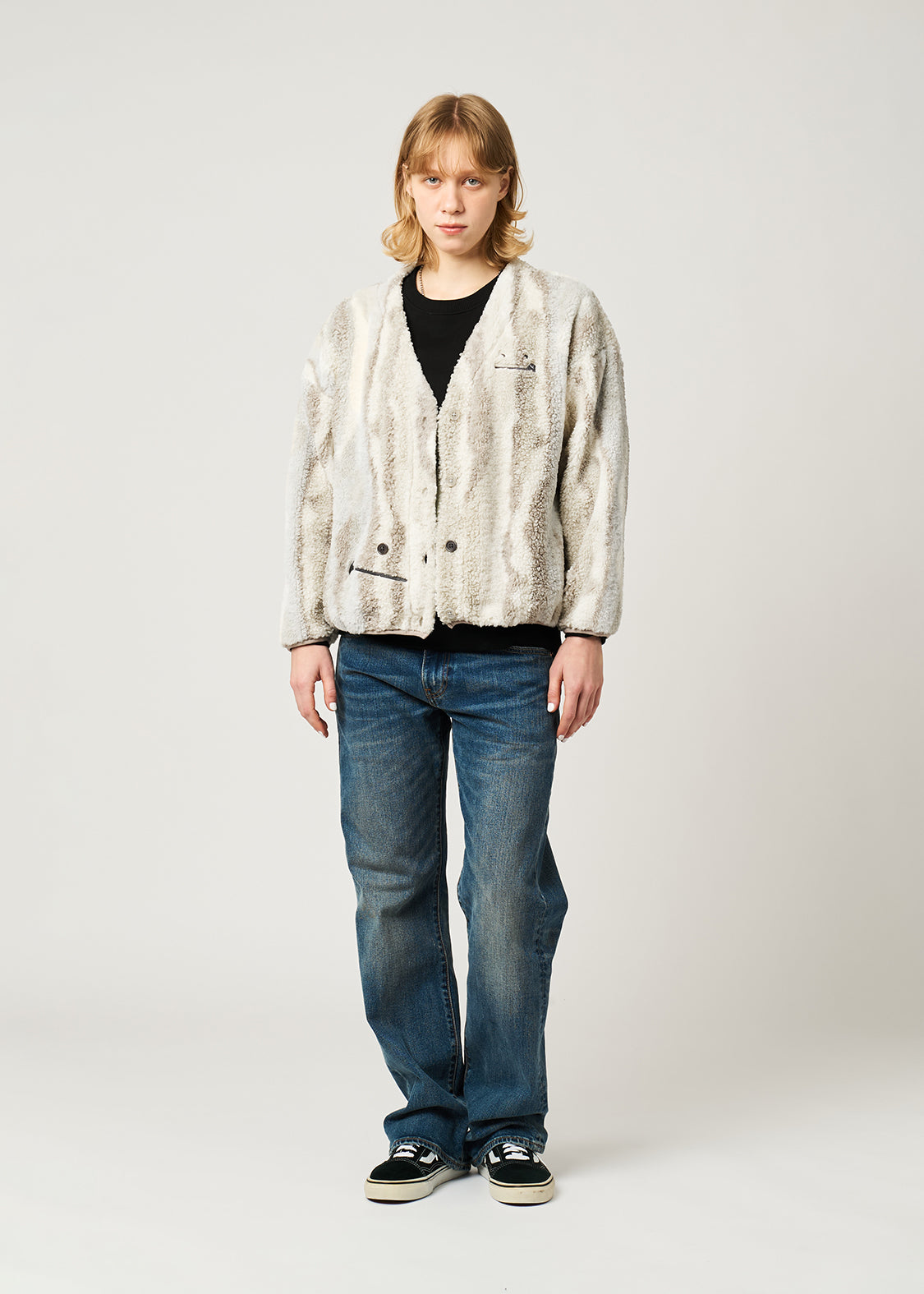Beautiful Shadow Zoom | Mixed Boa Cardigan