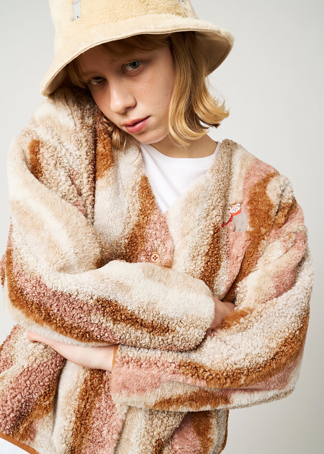 Ikaku Winter | Mixed Boa Cardigan