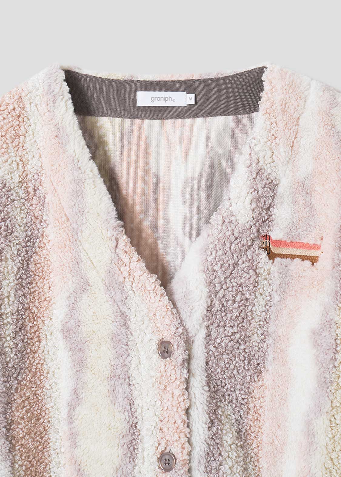 Nagasugiru Inu | Mixed Boa Cardigan