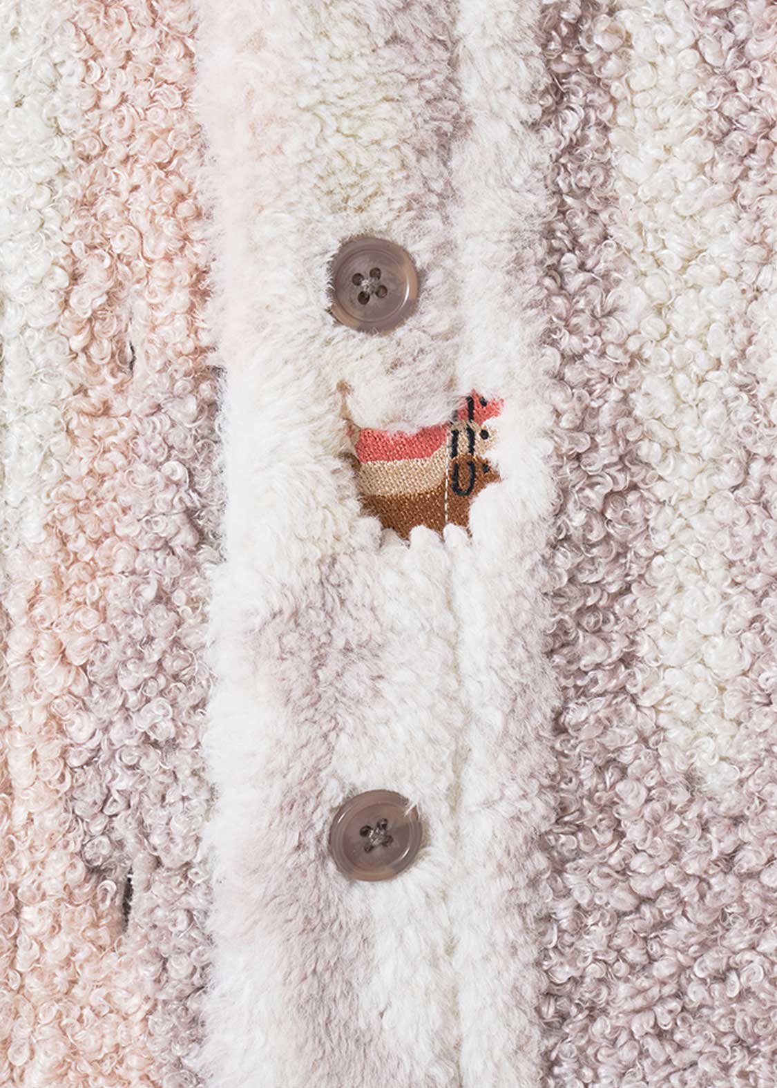 Nagasugiru Inu | Mixed Boa Cardigan