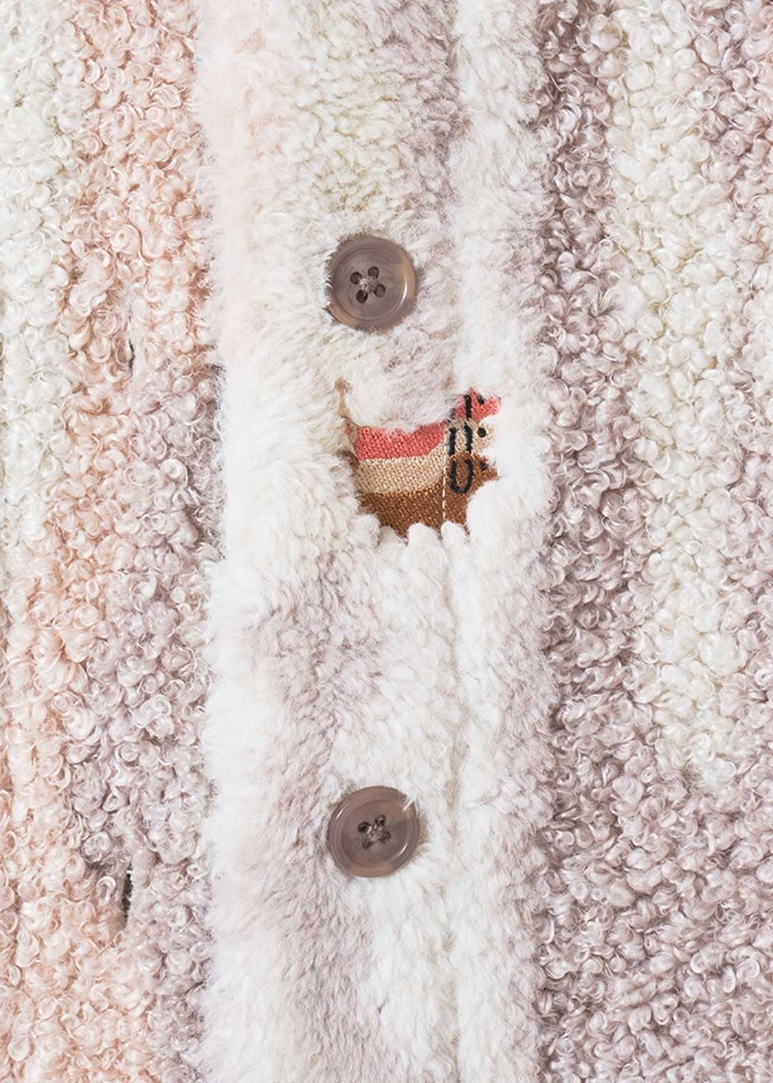 Nagasugiru Inu | Mixed Boa Cardigan