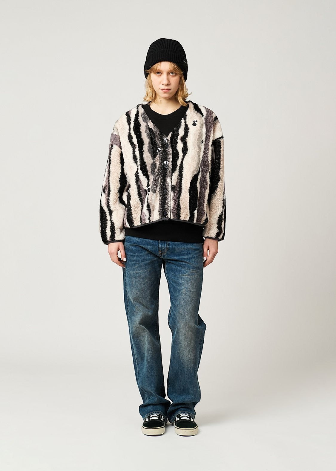 Rolling Pandas | Mixed Boa Cardigan