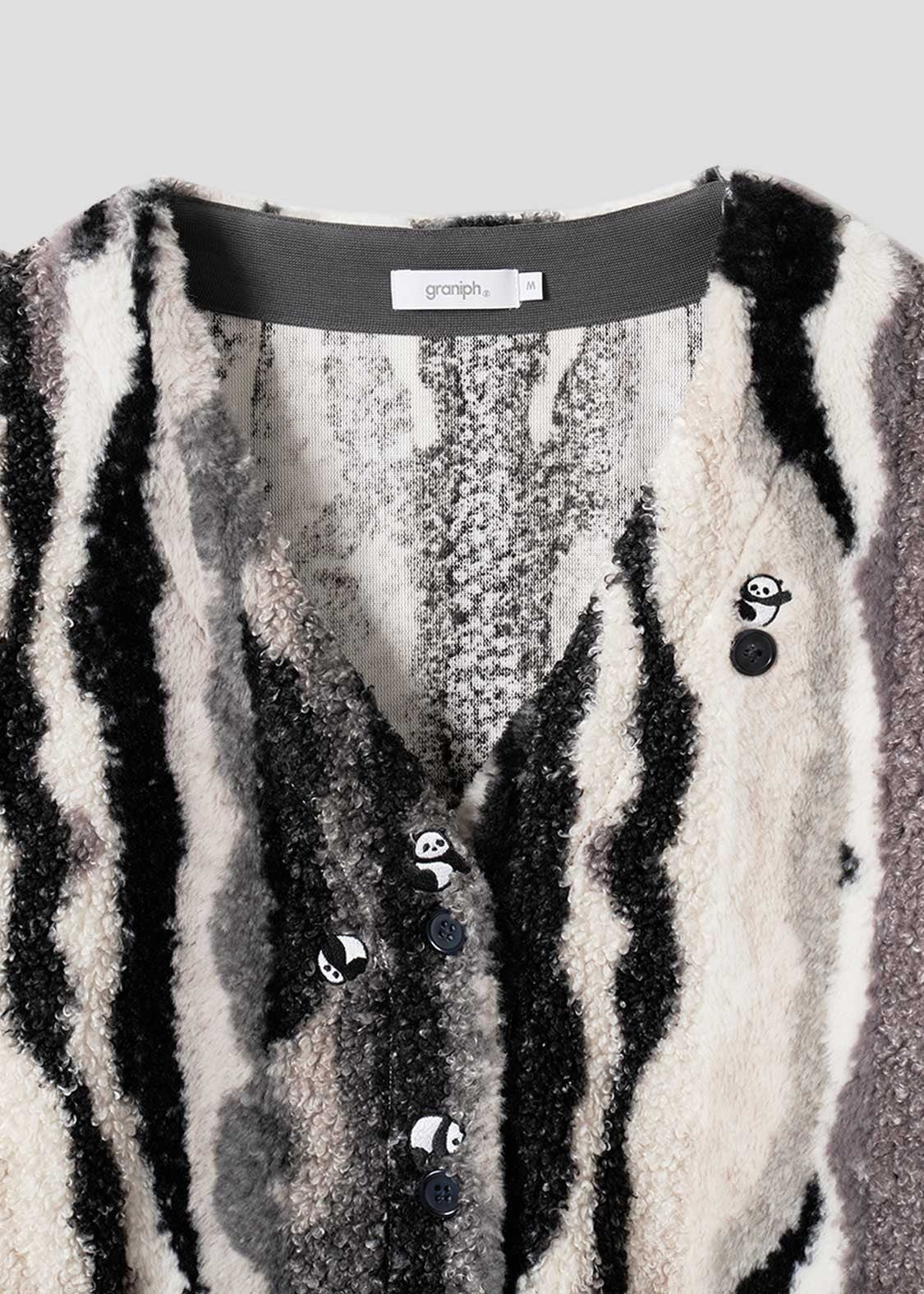 Rolling Pandas | Mixed Boa Cardigan