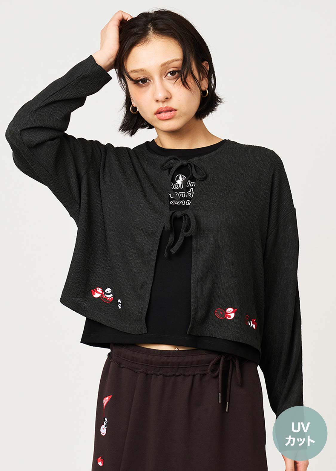 Rolling Panda'S Donuts | Ribbon Cardigan