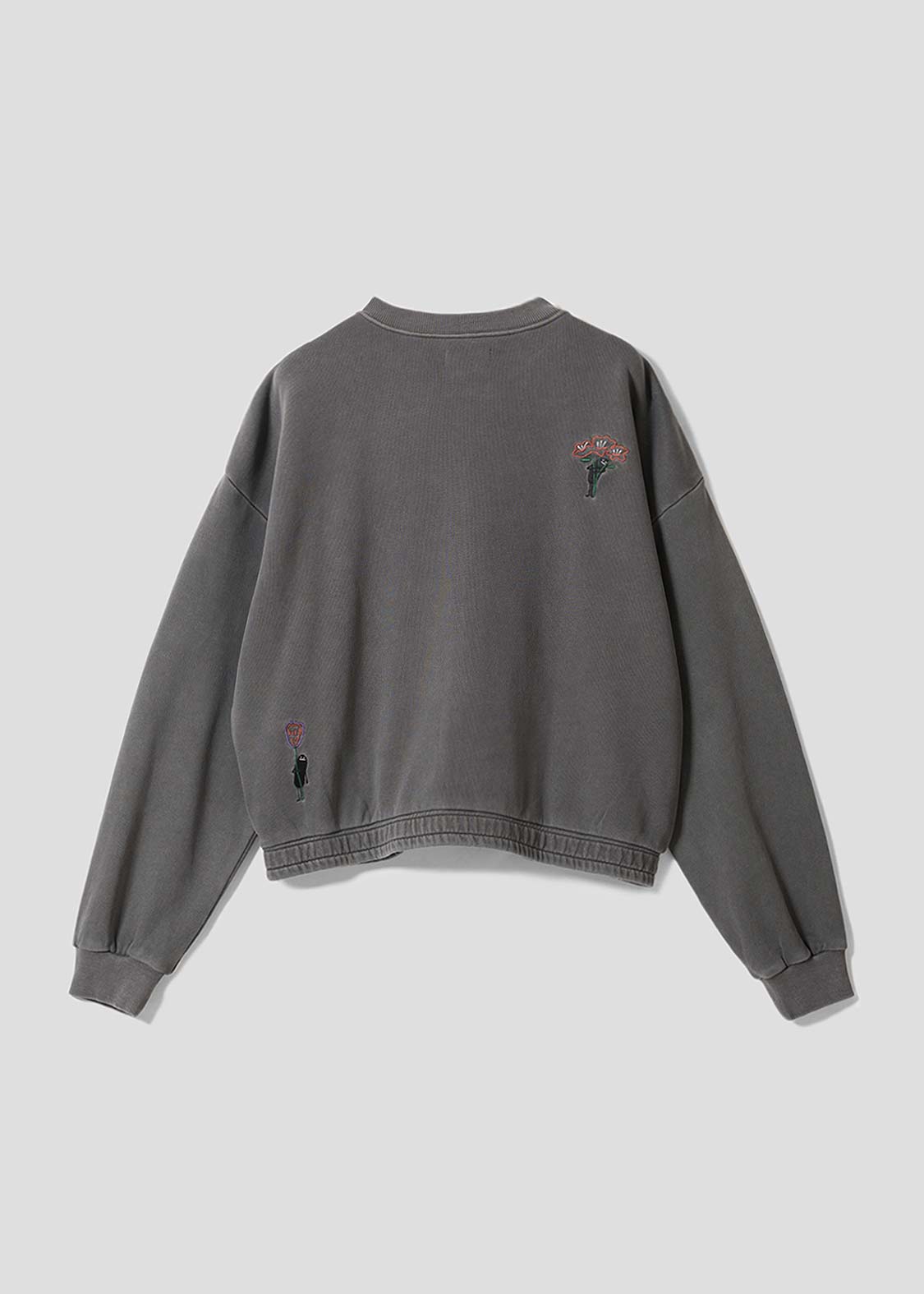 Beautiful Shadow Bloom DRK | Fleece Crew Neck Cardigan