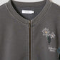 Beautiful Shadow Bloom DRK | Fleece Crew Neck Cardigan